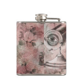 Romantischer Steampunk | Antikes Vintages Ephemera Flachmann (Rückseite)