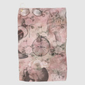 Romantischer Steampunk | Antikes Vintages Ephemera Golfhandtuch (Vorderseite)