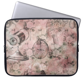 Romantischer Steampunk | Antikes Vintages Ephemera Laptopschutzhülle
