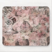 Romantischer Steampunk | Antikes Vintages Ephemera Mousepad (Vorne)