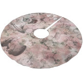 Romantischer Steampunk | Antikes Vintages Ephemera Polyester Weihnachtsbaumdecke (Schrägansicht)