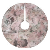 Romantischer Steampunk | Antikes Vintages Ephemera Polyester Weihnachtsbaumdecke (Vorderseite)