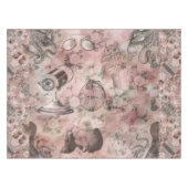 Romantischer Steampunk | Antikes Vintages Ephemera Tischdecke (Vorderseite (Horizontal))