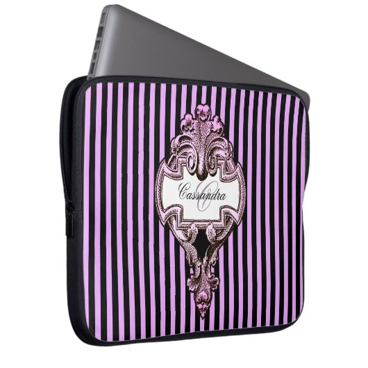 Romantischer Steampunk Goth Personalisiert Laptopschutzhülle (Vorne Rechts)