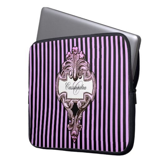 Romantischer Steampunk Goth Personalisiert Laptopschutzhülle (Vorderseite Links)