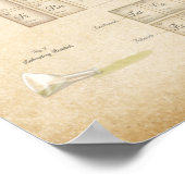 Romantischer Steampunk Periodischer Elementkatalog Poster (Ecke)