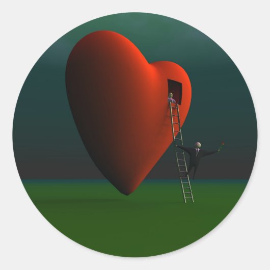 Romantischer Sticker (Vorderseite)