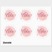 Romantischer Sticker "Love You" (Blatt)