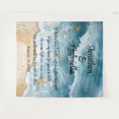 Romantischer Strand Hochzeitskulisse Wandteppich (Vorderseite (Horizontal))