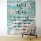 Romantischer Strand Hochzeitskulisse  Wandteppich (Beispiel)