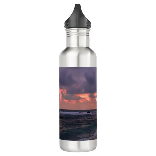 Romantischer Strand in Dusk Edelstahlflasche (Links)