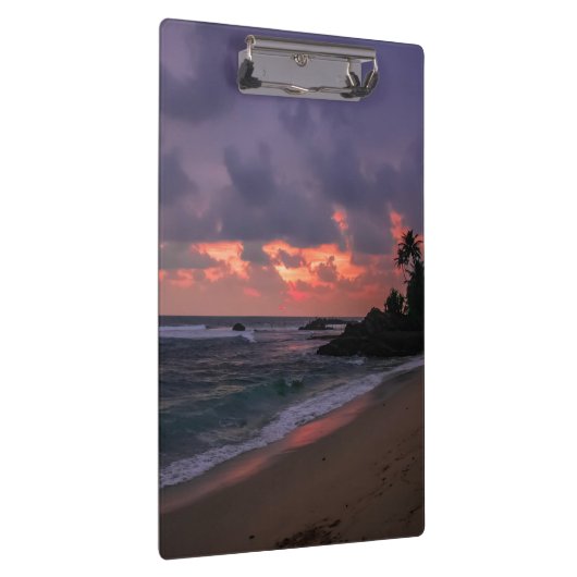 Romantischer Strand in Dusk Klemmbrett (Rechts)