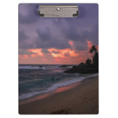 Romantischer Strand in Dusk Klemmbrett (Vorderseite)