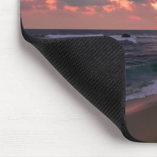 Romantischer Strand in Dusk Mousepad (Ecke)