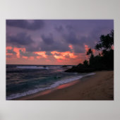 Romantischer Strand in Dusk Poster (Vorne)