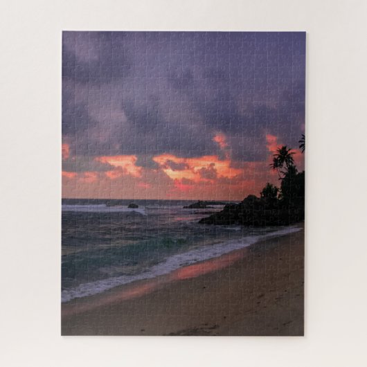Romantischer Strand in Dusk Puzzle (Vertikal)