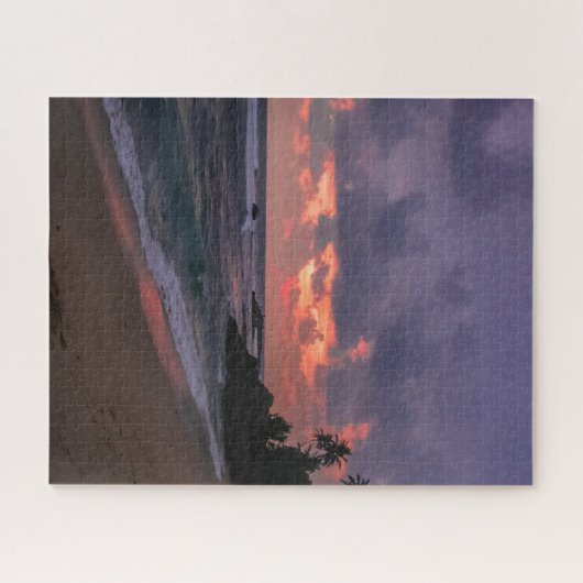 Romantischer Strand in Dusk Puzzle (Horizontal)