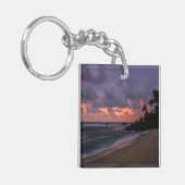 Romantischer Strand in Dusk Schlüsselanhänger (Vorderseite links)
