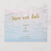 Romantischer Strand Save the Date Hochzeitseinladu Postkarte (Vorderseite)