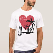 Romantischer Strand, Sweet Couple, immer zusammen T-Shirt (Vorderseite)