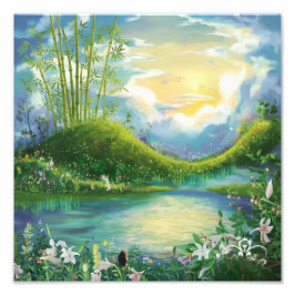 Romantischer Strandtraum: Glauben Sie an Ihr eigen Fotodruck