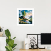 Romantischer Strandtraum: Glauben Sie an Ihr eigen Poster (Heimbüro)