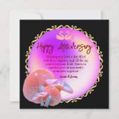 Romantischer Swan Pastel Happy Anniversary Gold Ak Karte (Vorderseite)