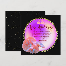 Romantischer Swan Pastel Happy Anniversary Gold Ak Karte