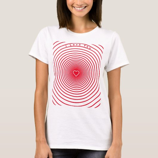 Romantischer T - Shirt mit Text - I Liebe Sie (Vorderseite)