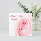 Romantischer Tag der sanften rosa Rose Einladung (Stehend Vorderseite)