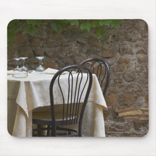 romantischer Tisch für zwei Mousepad (Vorne)