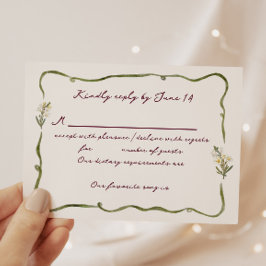 Romantischer toskanischer Garten - Whimsical Flora RSVP Karte