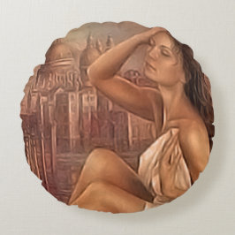 Romantischer Traum Rundes Kissen