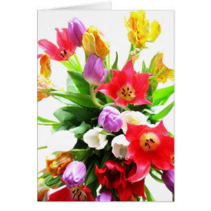 Romantischer Tulpe-Blumenstrauß