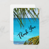 Romantischer türkisfarbener tropischer Strand - Ho Dankeskarte (Vorne/Hinten)