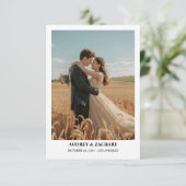 Romantischer und emotionaler Text, Foto Save the D Date (Stehend Vorderseite)
