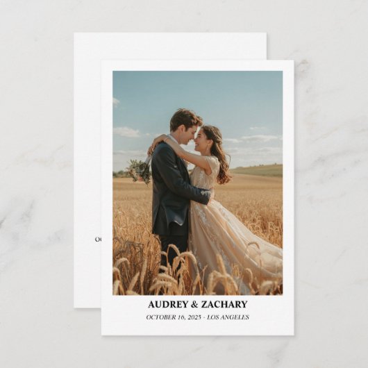 Romantischer und emotionaler Text, Foto Save the D Save The Date (Vorne/Hinten)