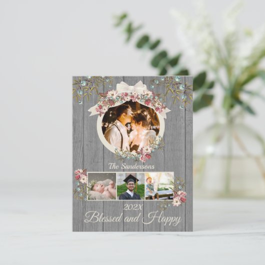 Romantischer Urlaub 4 Foto Collage (Stehend Vorderseite)