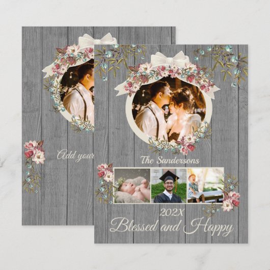 Romantischer Urlaub 4 Foto Collage (Vorne/Hinten)