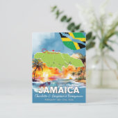 Romantischer Urlaub auf Honeymoon Jamaica Insel Ka Postkarte (Stehend Vorderseite)