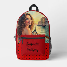 Romantischer Urlaub, Liebe und Venedig Bedruckter Rucksack
