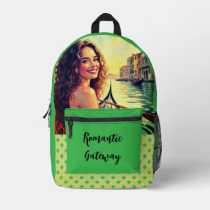 Romantischer Urlaub, Liebe und Venedig Bedruckter Rucksack