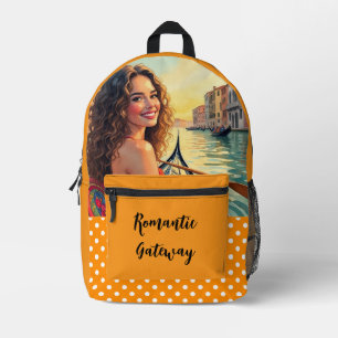 Romantischer Urlaub, Liebe und Venedig Gedruckter Bedruckter Rucksack