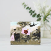 ROMANTISCHER VALENTINSCHREIBER, ROTWACHS SIEGEL MO EINLADUNG (Stehend Vorderseite)