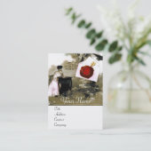 ROMANTISCHER VALENTINSCHREIBER, ROTWACHS SIEGEL MO VISITENKARTE (Stehend Vorderseite)