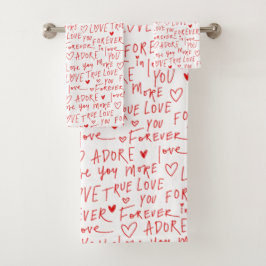 Romantischer Valentinstag Badhandtuch Set