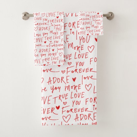 Romantischer Valentinstag Badhandtuch Set (Insitu)