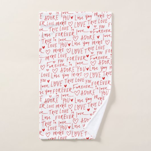 Romantischer Valentinstag Badhandtuch Set (Handtuch)