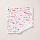 Romantischer Valentinstag Badhandtuch Set (Waschlappen)