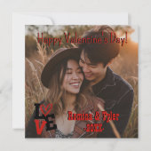 Romantischer Valentinstag | Benutzerdefiniertes Fo Karte (Vorderseite)